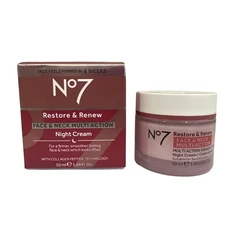 No7 Restore & Renew Night Cream FACE & NECK Multi Action 50ml