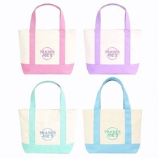 Trader Joe's Mini Pastel Canvas Tote Bag Spring 2026 Limited Edition  