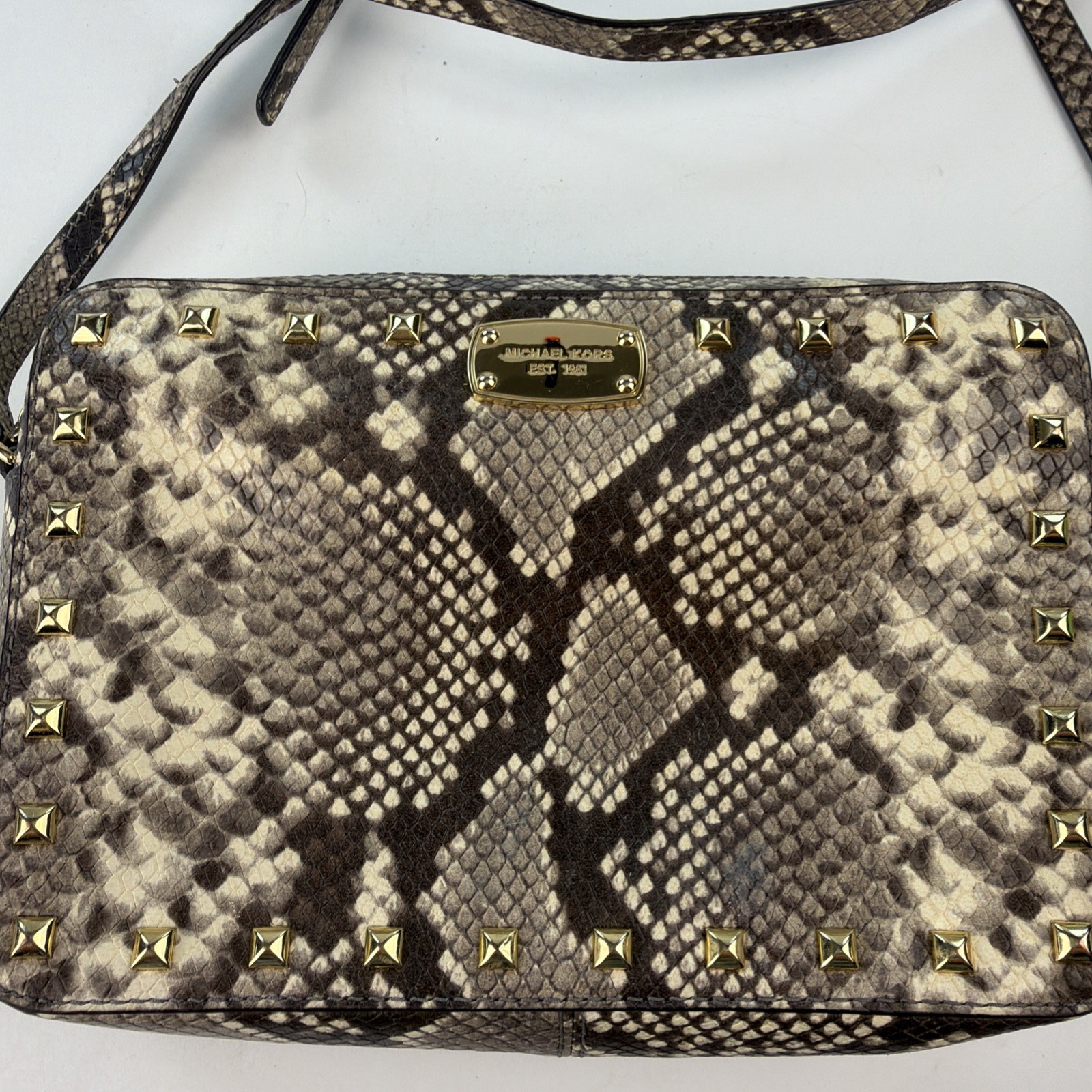 Michael Kors python-embossed leather crossbody ba… - image 10