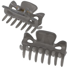 Paris CP3511 French Hair Clip for Women, 1.5 inch Set of 2 Gray Girls Hair Claw