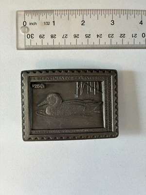 1986 American Legends Foundry LTD ED 101 of 5000 Cinnamon Teal Belt Buckle