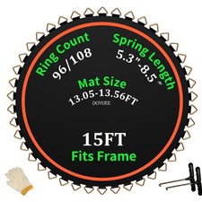 DOYUEE Trampoline Mat Replacement-Fits 15FT Trampoline Frame with 108 Rings F...