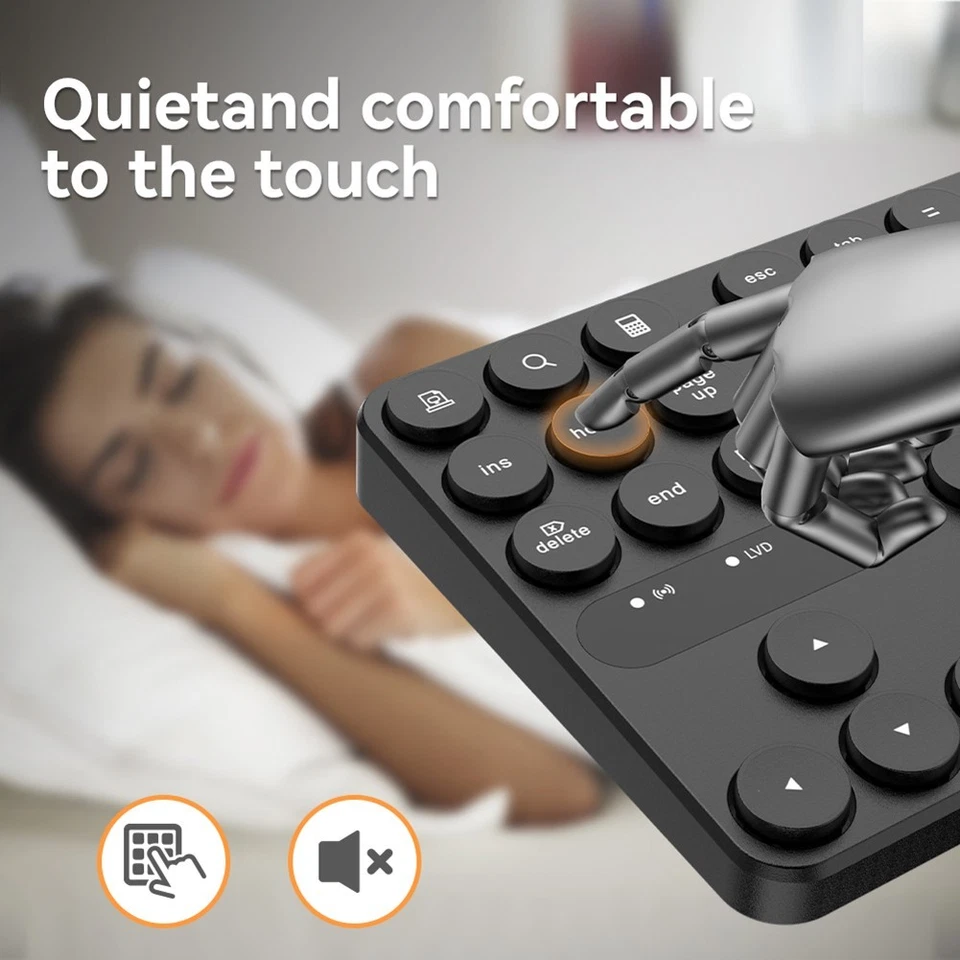 Wireless Numeric Keypad 35 Keys Lightweight Accessory for Desktop Setup - Image 3 of 4