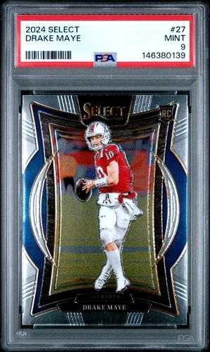 2024 PANINI SELECT #27 DRAKE MAYE ROOKIE RC PSA 9