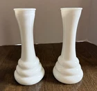 Lot Of 2 Vintage Milk Glass Bud 6” Vase by Randall