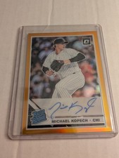 2019 Panini Donruss Optic Michael Kopech Rated Rookie Auto Orange /99