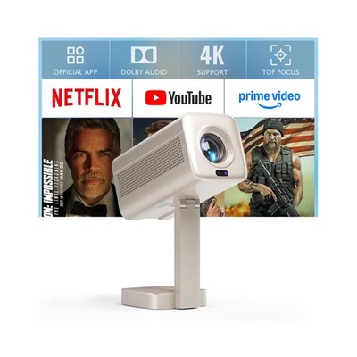 [Officially-Licensed APP & DoIby Audio] Smart Mini Projector with WiFi and Bl...