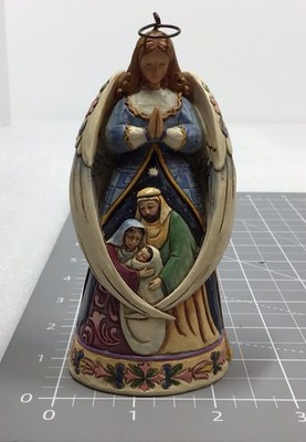 Jim Shore Heartwood Creek Angel with Wings Around Holy Family Ornament 2011