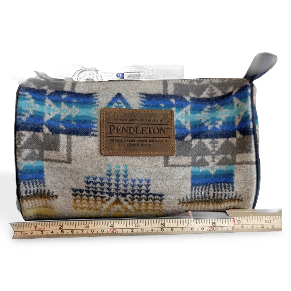 Pendleton Kit de Viaje Chief Joseph Azul Bolso de Lana Virgen Nuevo Azul y Gris Foto 2 de 4