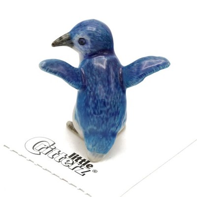 Little Critterz Penguin Blue Fairy Penguin ''Oamaru'' Miniature Porcelain Figurine