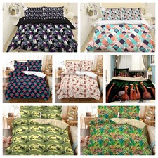 3D Tropical Leaves Bird Tiger Pattern Quilt Cover Duvet Cover Comforter set