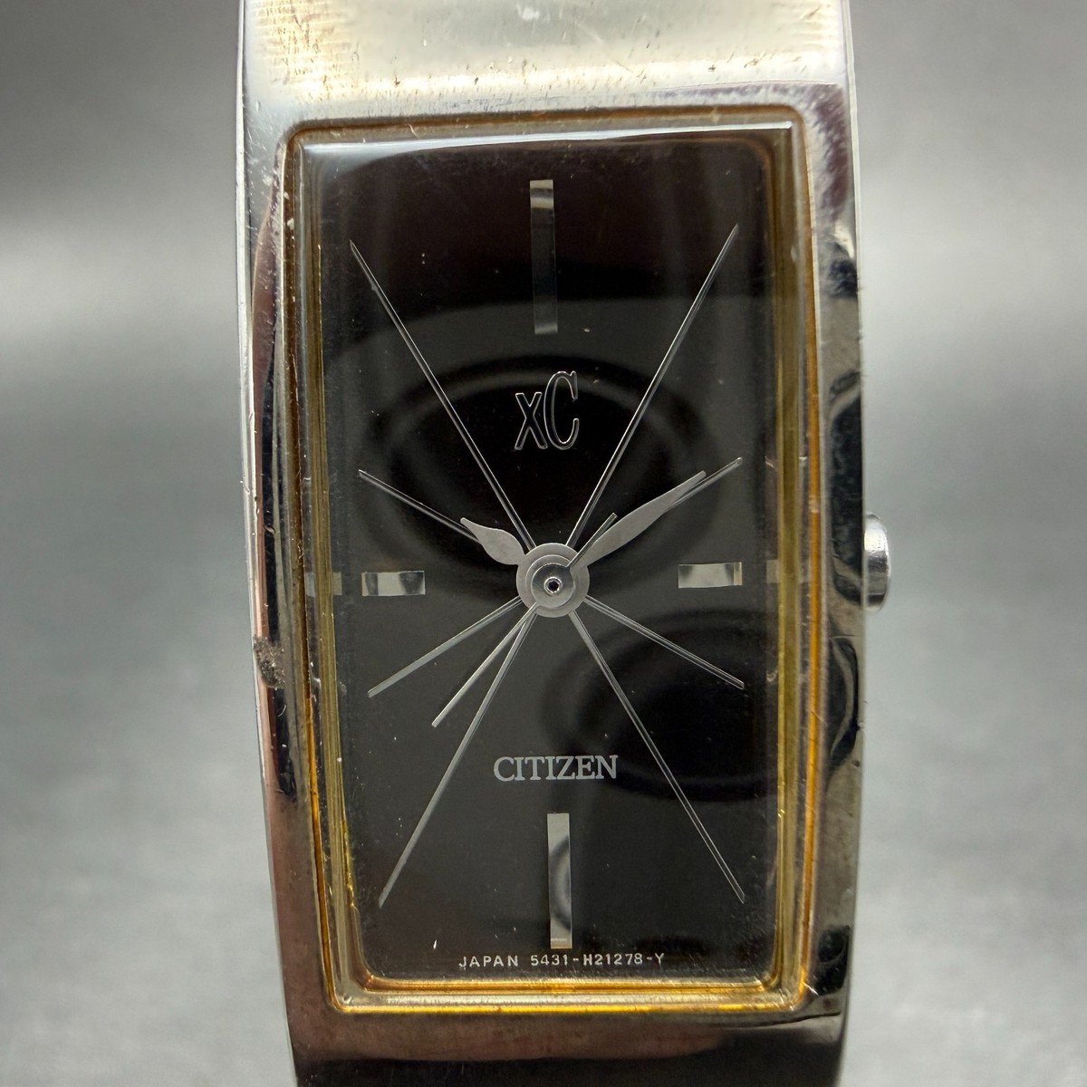 Citizen XC Tank Watch Women 16mm Brown Dial Silver Tone 5431