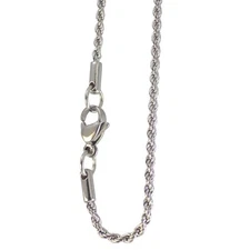 Surgical Stainless Steel Rope Chain Necklace 4mm 16-30 Inch Hypoallergenic