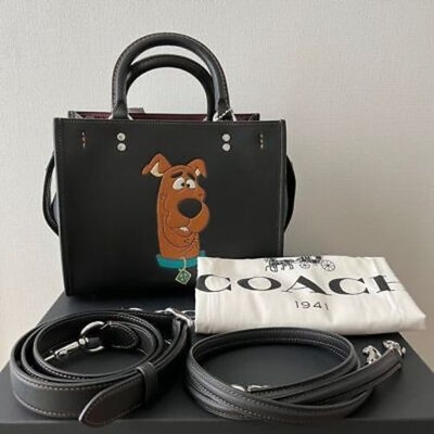 【極美品✨️希少品】COACH ローグ25 SCOOBY-DOO! ブラック COACH × SCOOBY-DOO ! Rogue 25 édition limitée noir NEUF | eBay