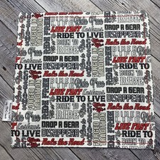 EDC HANK W/MICROFIBER BACK 9  - MOTORCYCLE RIDE FREE LIVE TO RIDE HANDKERCHIEF