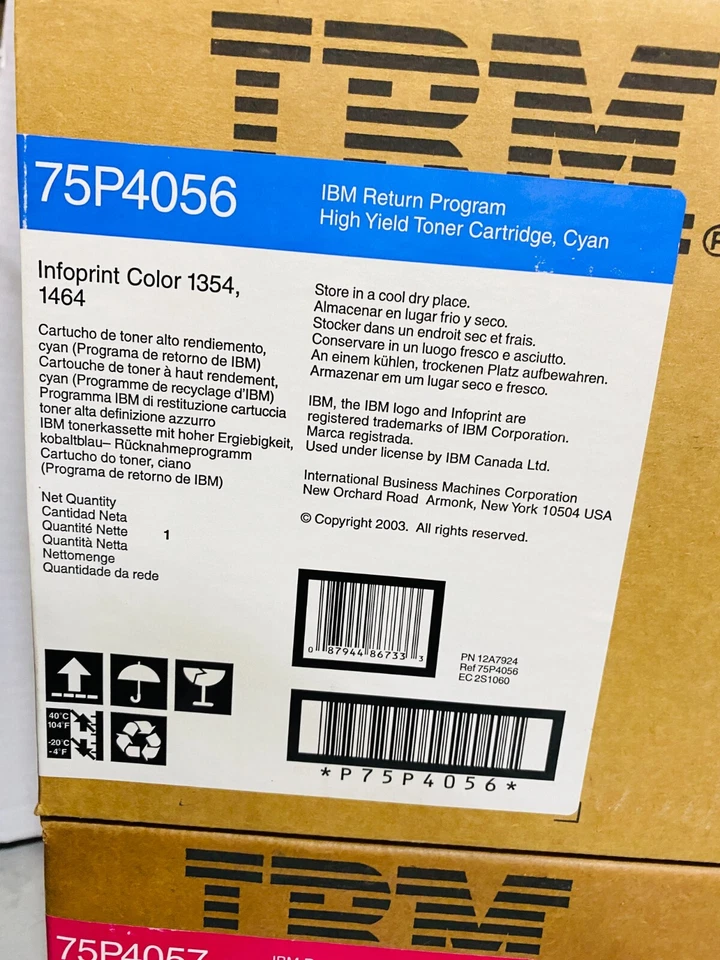 IBM 75P4058 yellow toner cartridge for the Infoprint Color 1354 and 1464 - Image 2 of 4