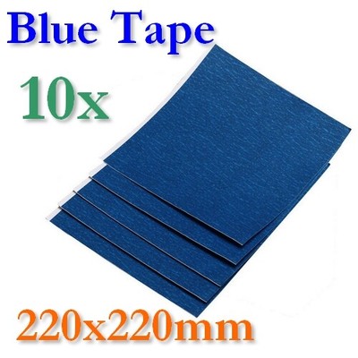 10x BlueTape Buildplate 3D Printer Heatbed Printbed Masking Sheet 220x220mm
