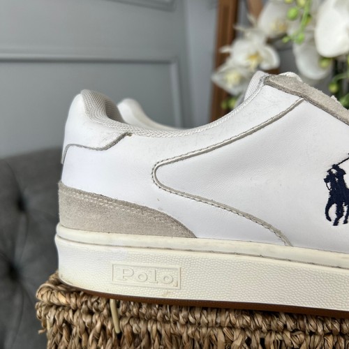 Ralph Lauren POLO Entrenadores ZAPATILLAS-ZAPATO ATLÉTICO Blanco mezcla UK 8 EUR 42.5 - Imagen 4 de 15