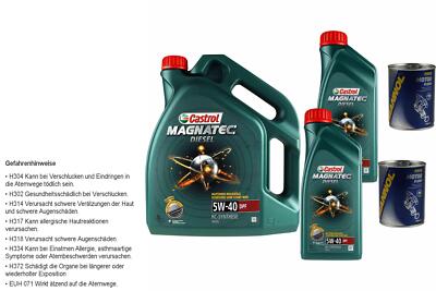 7L Motoröl Castrol Magnatec Diesel 5W-40 DPF 2xMotor Flush
