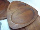 3 Vtg GLADMARK Burbank Sizzling Steak Platters w Teak Trays Guitar Pick MCM A+ — photo 9