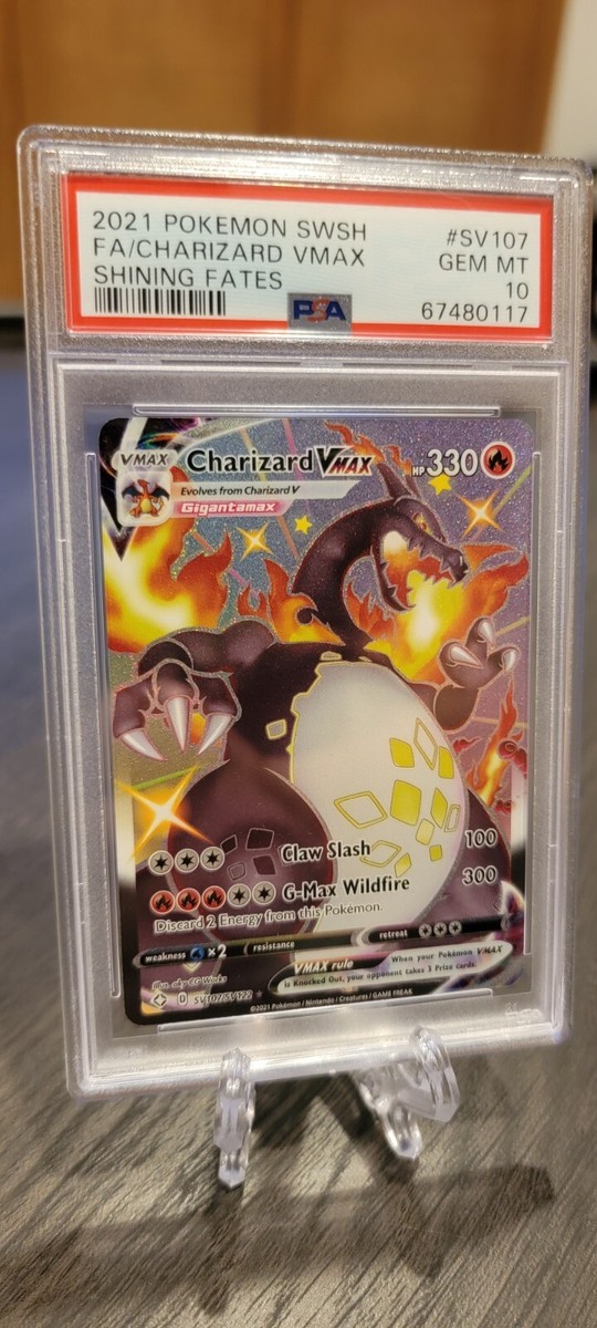 PSA 10 GEM MINT SHINY CHARIZARD VMAX Pokemon Card 2021 PSA 10 GEM MINT SHINY CHARIZARD VMAX Pokemon Card 2021