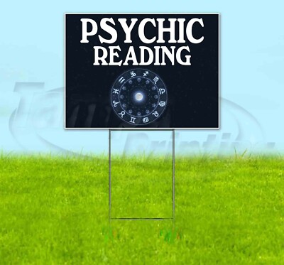 PSYCHIC READING 18x24 Yard Sign WITH STAKE Corrugated Bandit USA ASTROLOGY