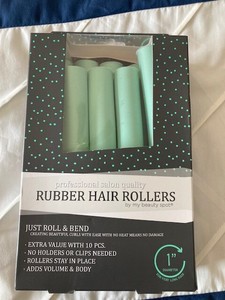 My Beauty Spot Rubber Hair Rollers 1" Diameter 10 Rollers