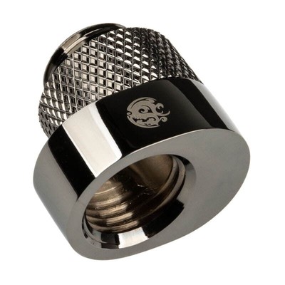 Bitspower X-Cross Adapter G1/4 AG auf G1/4 IG - 5mm Versatz, schwarz glänzend