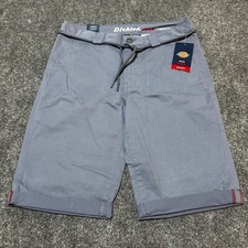 NEW Dickies Shorts Boys 20 Blue Cotton Trouser Mid Rise Flex Stretch Skinny