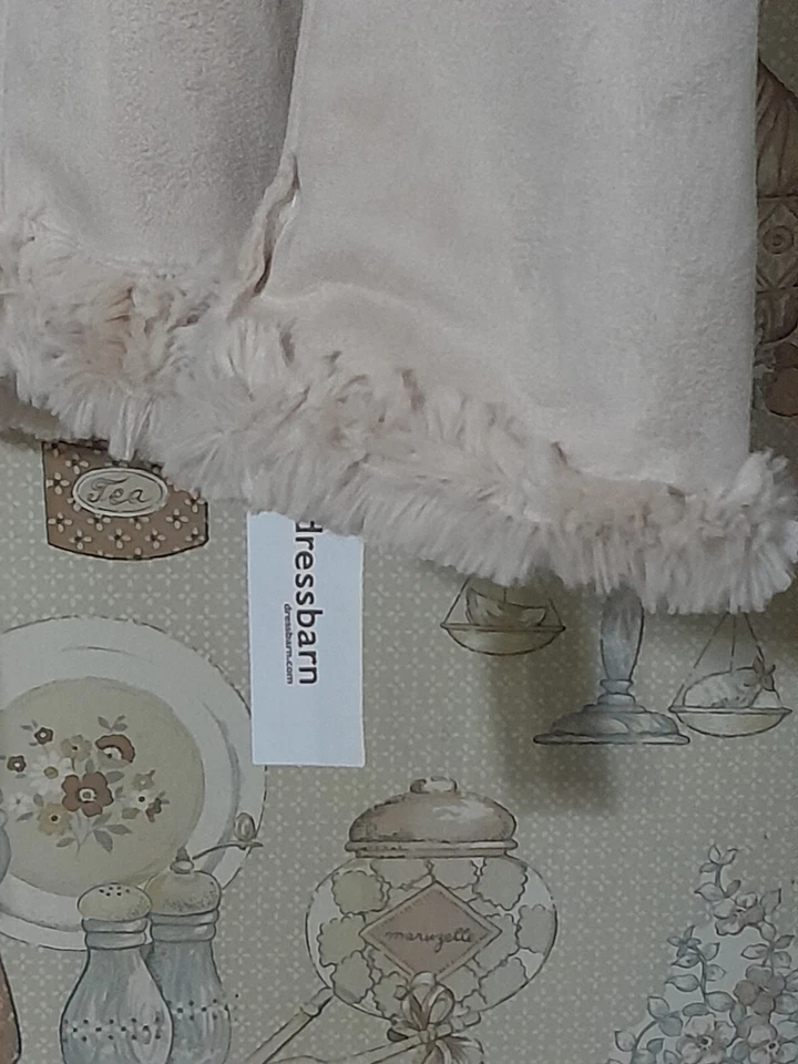 Abrigo Dressbarn Mujer Suave Imitación Piel Gamuza Sherpa Con Capucha Cremallera Completa Talla L Crema Foto 2 de 4