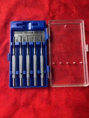 MINIATURE PRECISION TOOL SET OF 5 CROSSPOINT SCREWDRIVERS & HEX KEY WRENCH (a50)