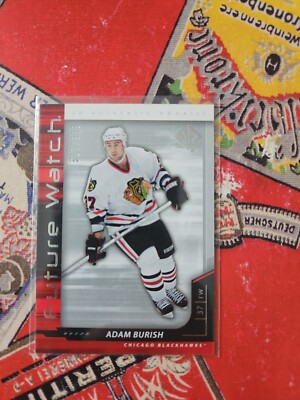 2006-07 SP AUTHENTIC FUTURE WATCH Adam Burish Rookie /999 Chicago Blackhawks