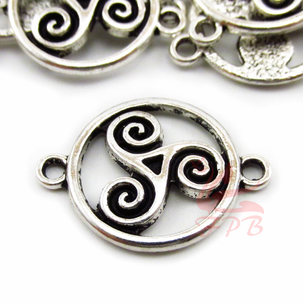 SUNNYCLUE 1 Box 64Pcs 16 Style Chandelier Charms Chandelier Connectors Charms Hollow Bohemian Celtic Knot Flower Components Links For Jewelry Making Charm Women Dangle Earrings Crafts Supplies Silver 172650