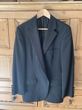 Chaps Ralph Lauren Black Tuxedo Jacket USA Satin Lapels Buttons 40 Regular