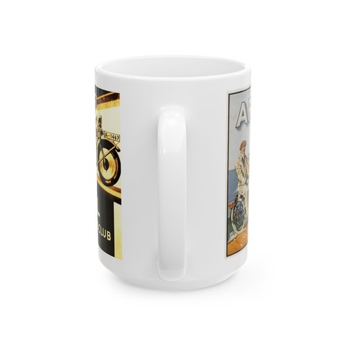 Vintage Opel Motoclub Retro Ceramic Mug, Large Coffee Cup for Motorcycle - 第 3/5 張圖片