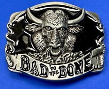 Bad To The Bone Raging Bull Novelty Western Rodeo Cowboy's Belt Buckle