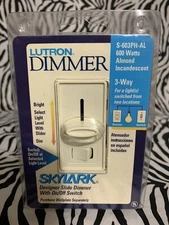 LUTRON Skylark 3-Way Dimmer Switch NEW (S-603PH-AL) 600 Watts Incandescent