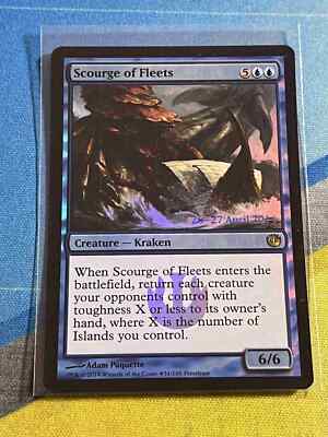Magic the Gathering MTG Journey into Nyx Prerelease SCOURGE OF FLEETS Foil