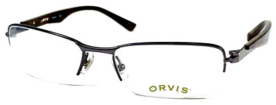 ORVIS  TACONIC  NOS Silver/Brown Half Rimless Eyeglasses Frame 54-18-140