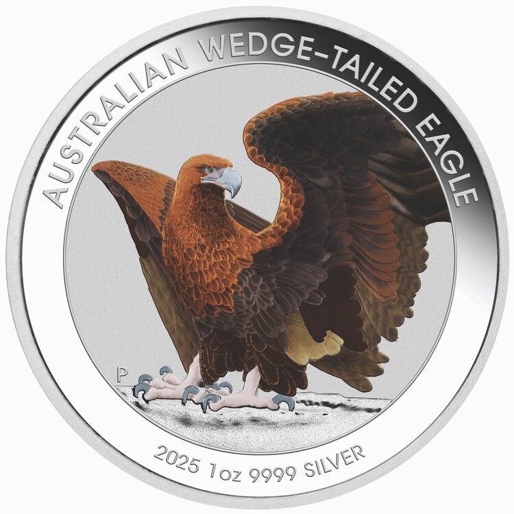Australia 2025 WEDGE-TAILED EAGLE $1 1 Oz Silver COLOR Perth Mint