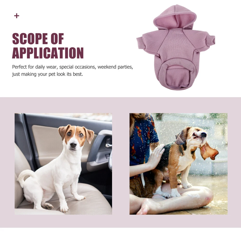 VETEMENTS Felpa con cappuccio cane cucciolo di cotone 3 pezzi vestiti caldi calda