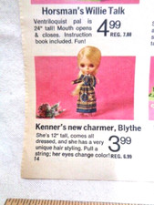 Vintage Ad Kenner Blythe doll 1972 Bradlees NJ page Original & OLD