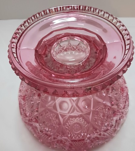 VTG Indiana Red Ruby Sunset Heirloom Carnival Iridescent Glass Bowl STUNNING! - Picture 5 of 15