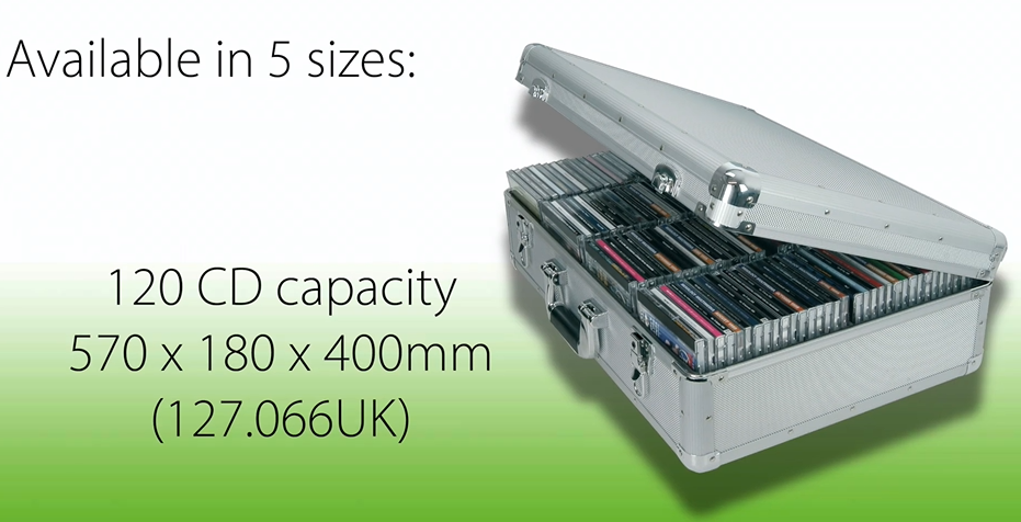 CD Storage Carry Case Aluminium DJ Flight Heavy Duty Metal Box For