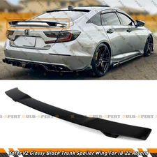 FOR 2018-2022 10TH GEN HONDA ACCORD YOFER V2 JDM GLOSS BLACK TRUNK SPOILER WING