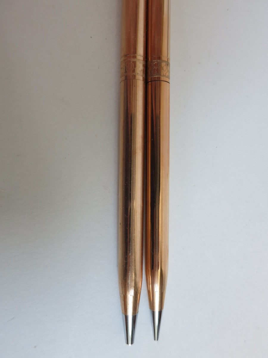 Vintage Cross 1/20 14k Gold Filled Ballpoint Pen & 0.9mm Pencil, w