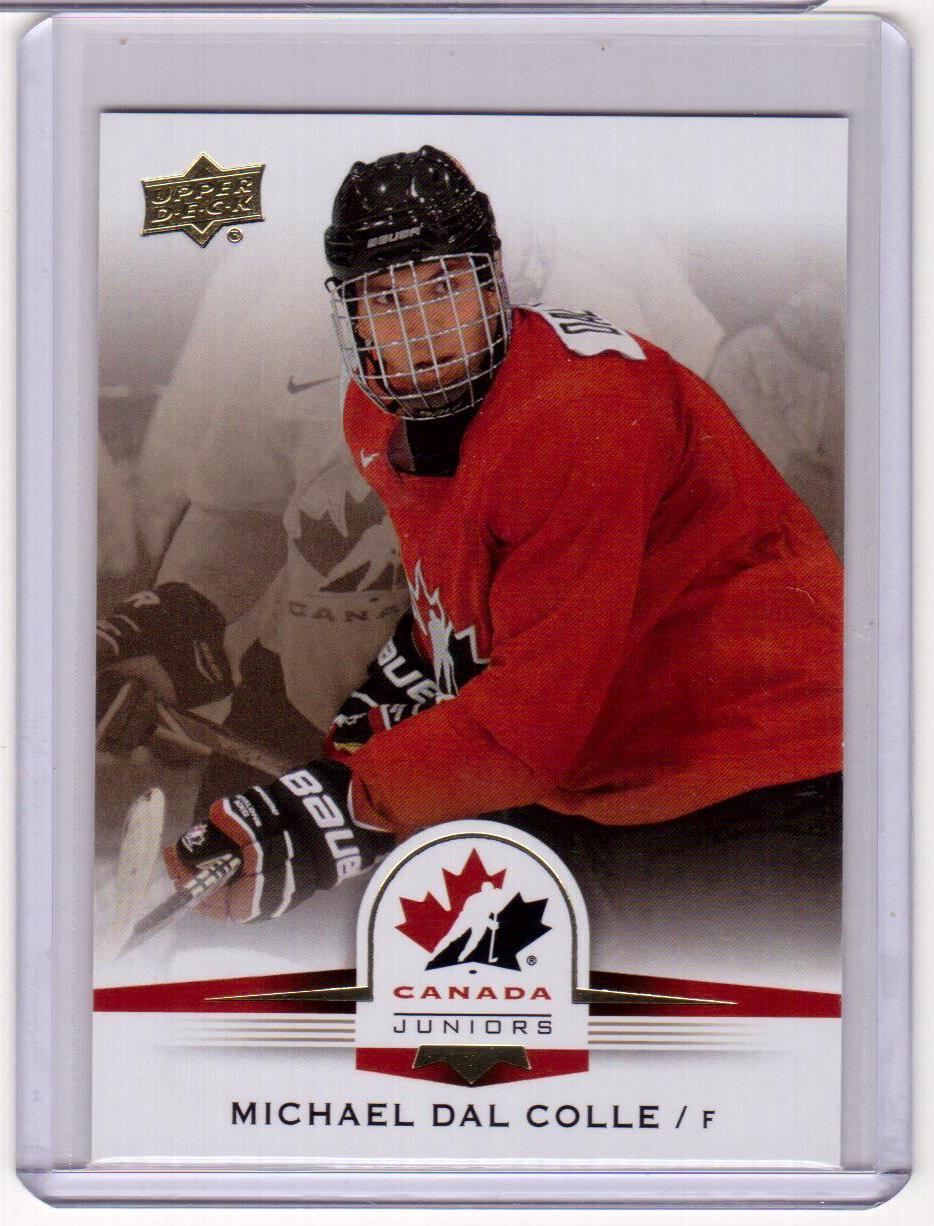 MICHAEL DAL COLLE 14/15 Upper Deck Team Canada Juniors #127 Gold Sepia Rookie SP
