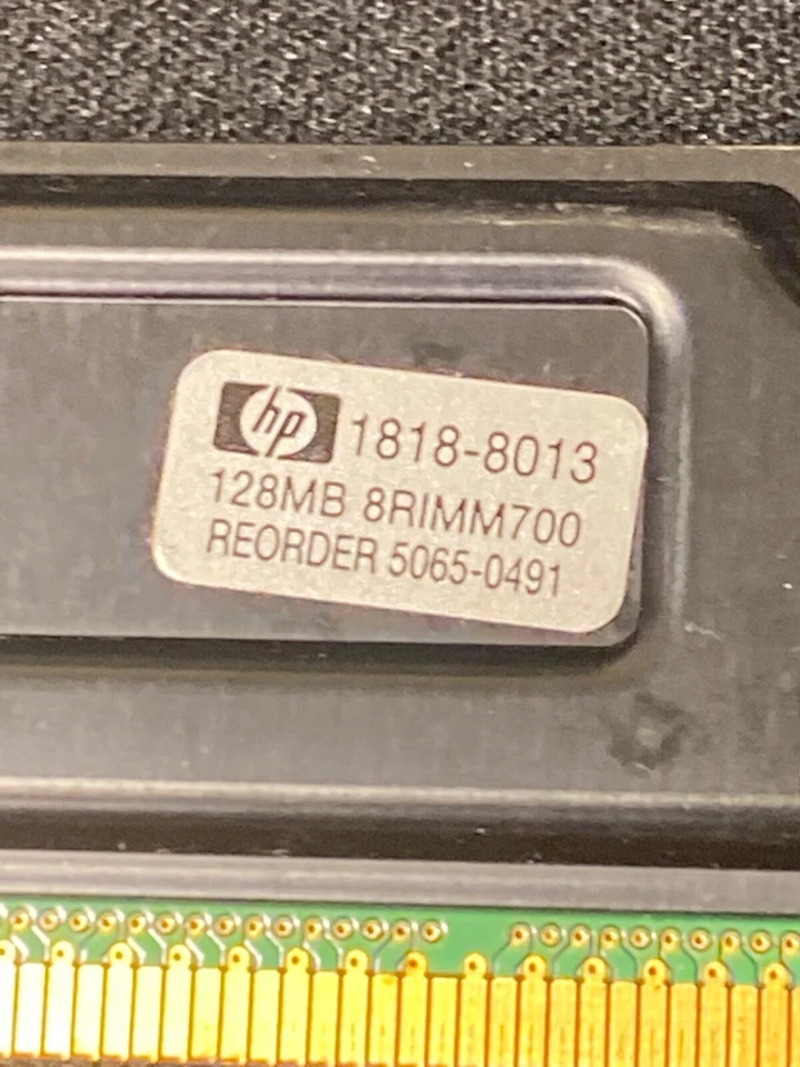 HP 1818-8013 128mb RDRAM Pc700 Non-ECC RIMM Memory NEC MC-4R128CEE6C-745 - Image 2 of 4