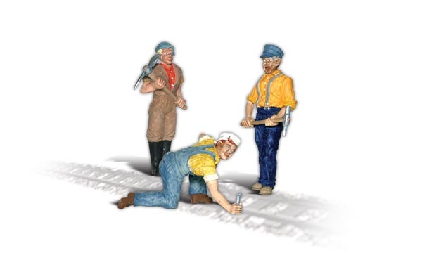 Woodland Scenics 2542 G Scale Figures Spike, Neil & Ty Track Workers HH