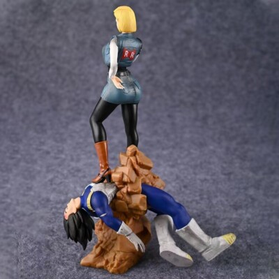 Dragon Ball Z Android 18 Vs Vegeta Anime Figure Gk Statue Model
